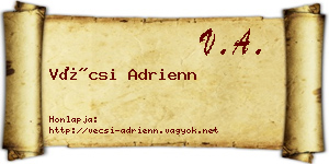 Vécsi Adrienn névjegykártya