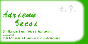adrienn vecsi business card