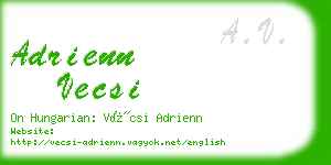 adrienn vecsi business card